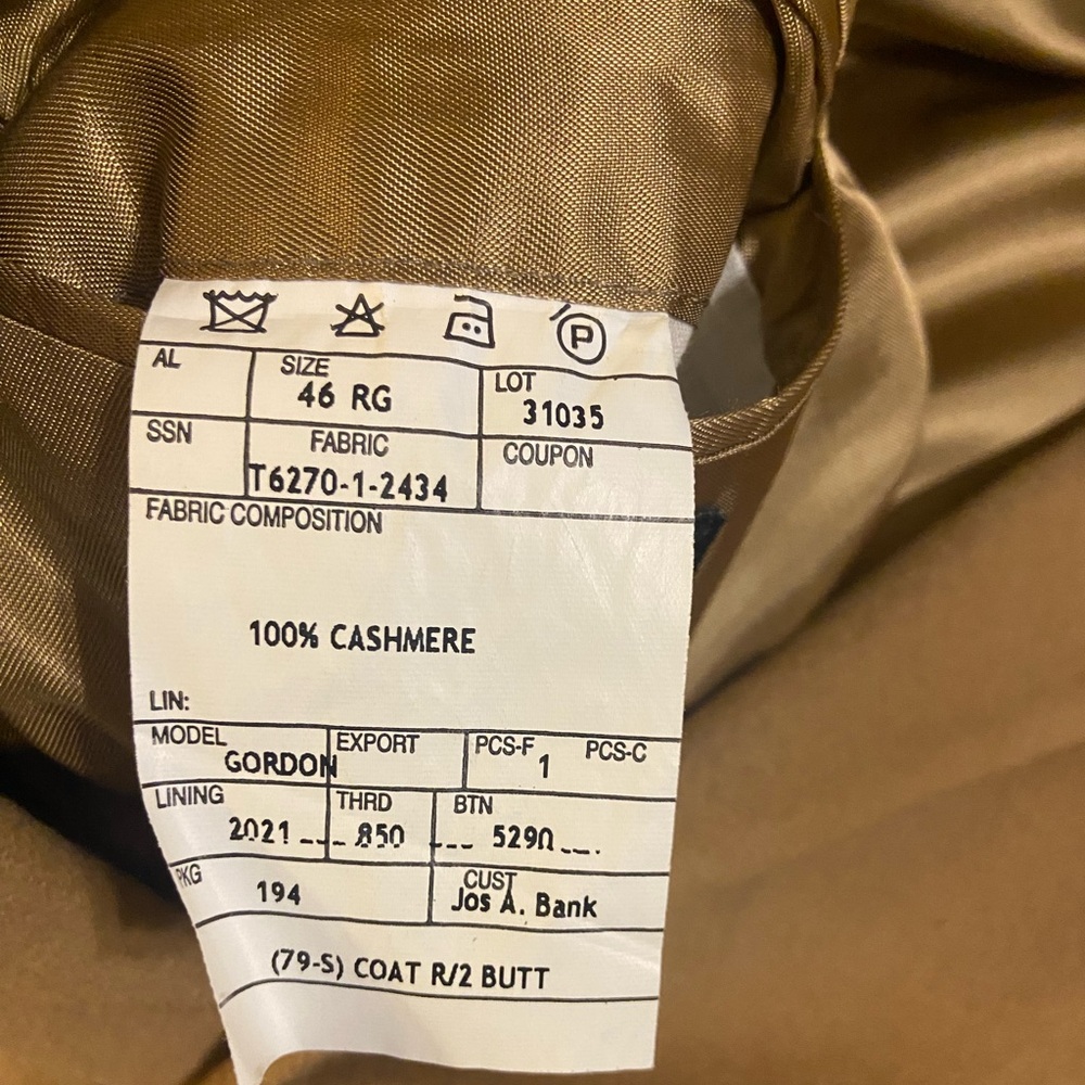 🎉Final Sale🎉 Jos. A  Bank 💯 Cashmere Blazer - Picture 3 of 4